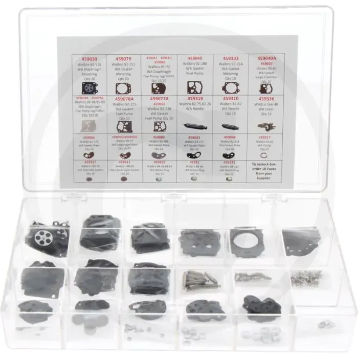 Actieprijs Assortiment carburateur onderdelen (passend voor Walbro WA, WT en WTA carburateurs)