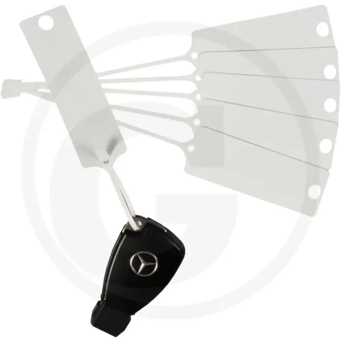 Shop Nu Bijlage-ringen voor autosleutels, 100 stuks, wit, 65 x 25 mm