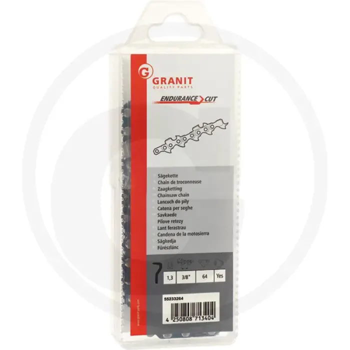 Endurance cut zaagketting ronde zaagtand - 3/8' steek, 1,3mm dikte, 64 aandrijfschakels Alleen Vandaag