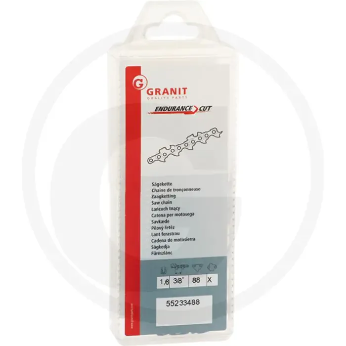 Endurance cut zaagketting ronde zaagtand - 3/8' steek, 1,6mm dikte, 88 aandrijfschakels Gratis Verzending