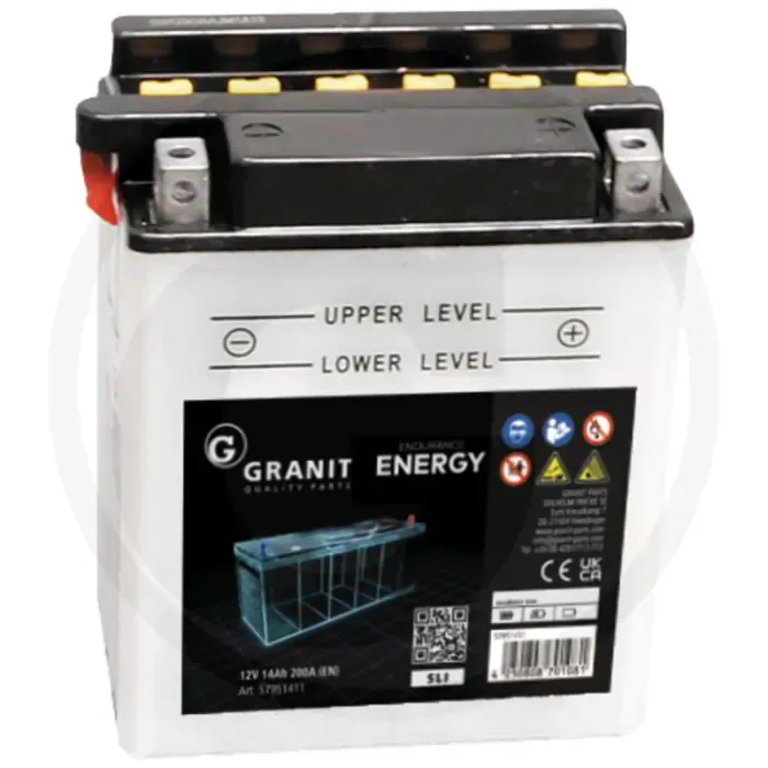 ENDURANCE ENERGY Accu 14 volt / 12 Ah (met zuurpakket) Op = Op