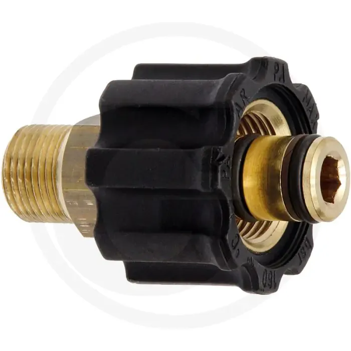 Shop Nu Handkoppeling met lange nippel, 400 bar, M22 x 1,5, messing/kunststof