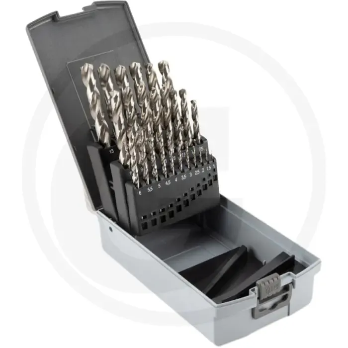 Koopje Hss-r spiraalborenset 25-delig in kunststof box, Ø: 1- 13 mm din 338 rn