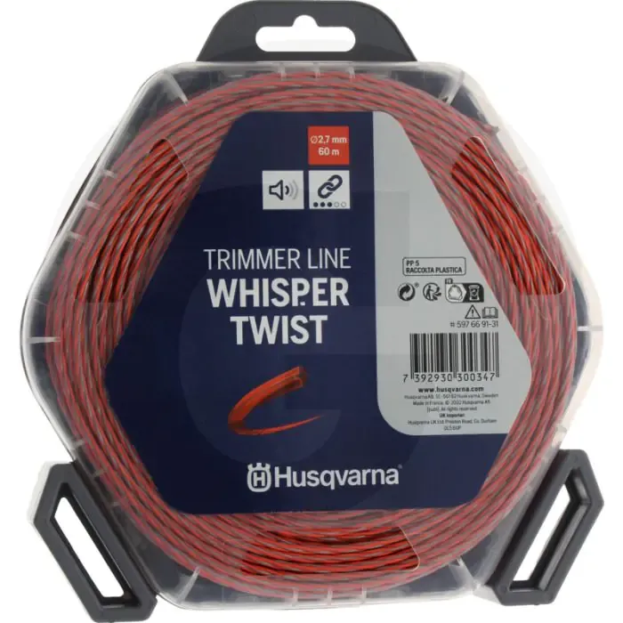 Husqvarna Nylonfaden Whisper-Twist (Faden-Ø 2,7 mm / 60 m) Gratis Verzending