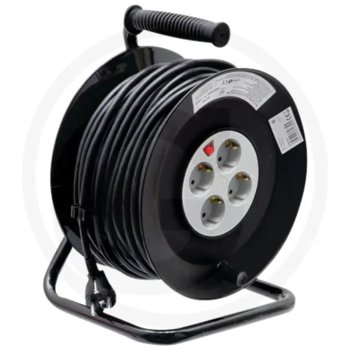 Shop Nu Kabelhaspel 50m Kunststof 16A 230V IP20 Ø230mm - Werkplaatsuitrusting