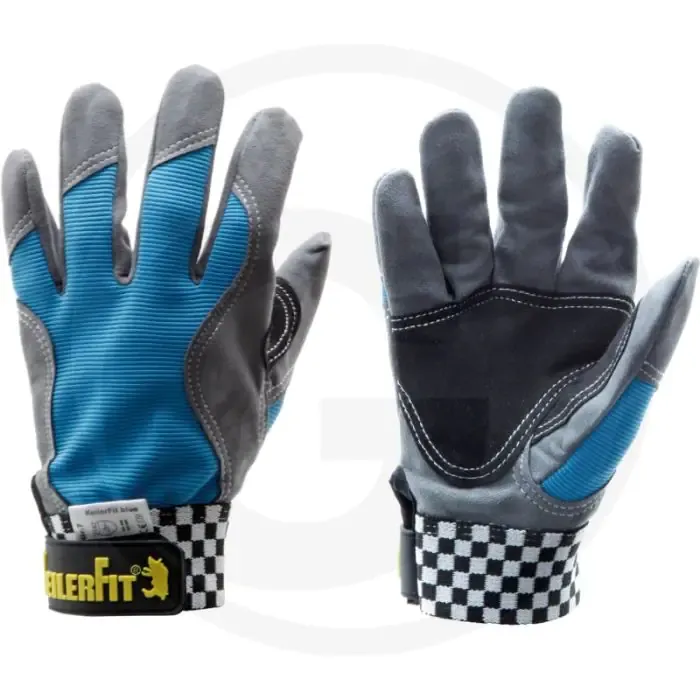 Keiler fit blauwe handschoenen - microvezel, ce-categorie ii en 388, en 420 Populair
