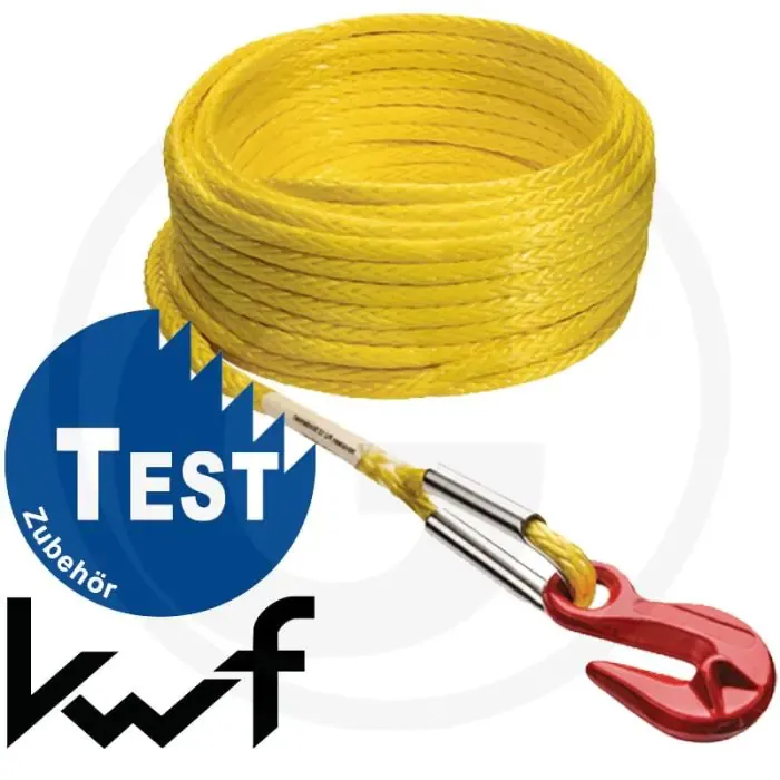 Must-Have Novoleen liertouw met metaal verstevigde lus en inkorthaak - 14mm Ø, 60m l, 15,5t breukbelasting