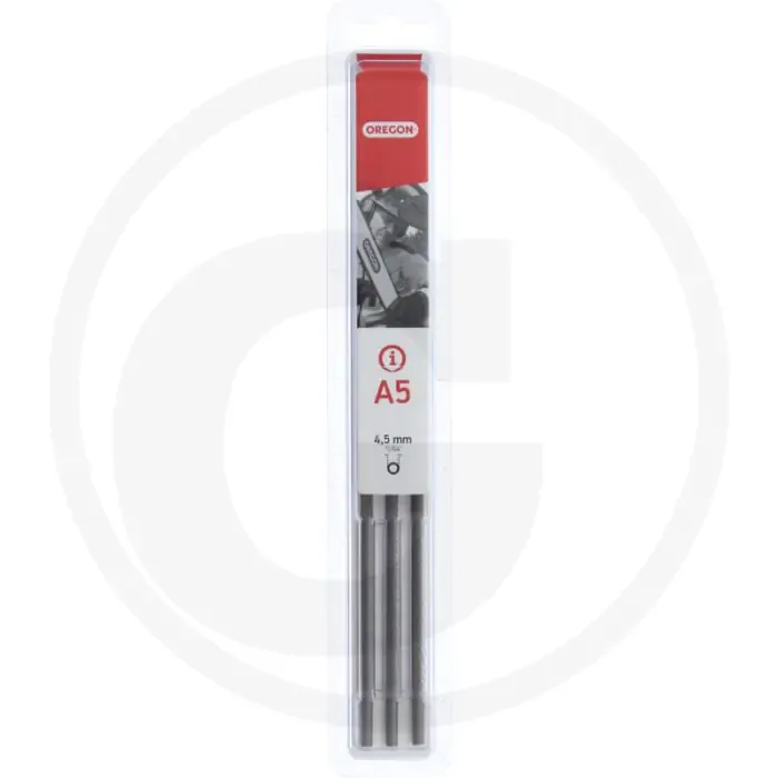 Oregon oregon kettensägenfeile (a5) in 3er-shopverpackung - rundfeile 4,5mm Ø Premium