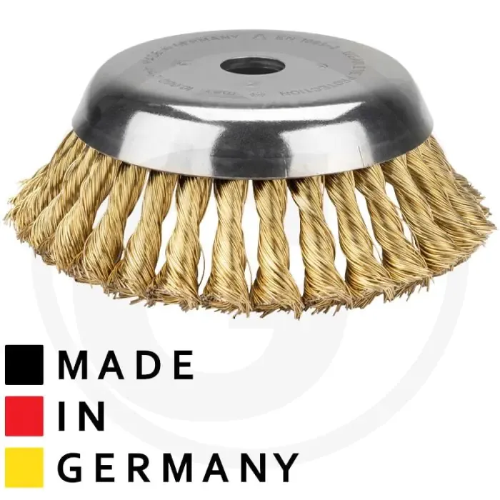Premium onkruidborstel, vermessingd (Buiten-Ø: 180 mm, boring 25,4 mm) Beperkte Voorraad