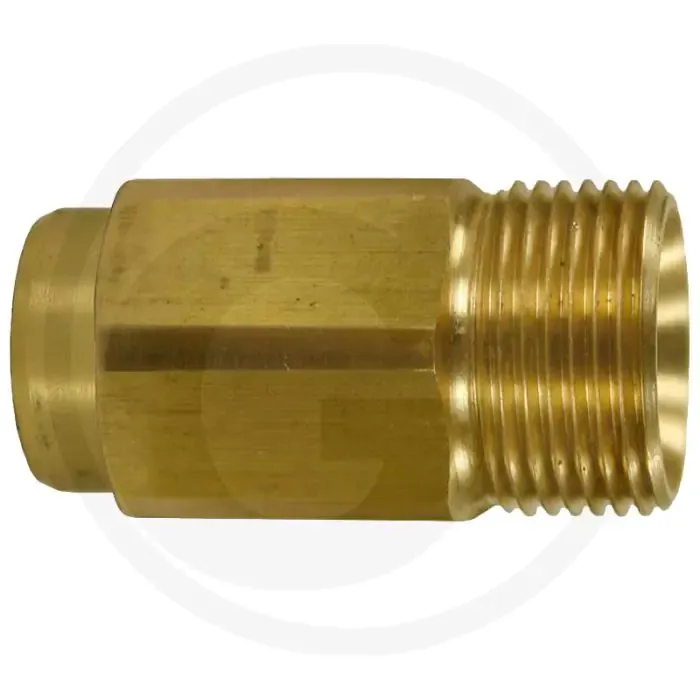 Lage Prijs Tegennippel 3/8" M22 x 1,5, Messing, 400 bar, 40 mm