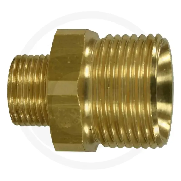 Premium Tegennippel Messing M21 x 1,5 32mm 400 bar