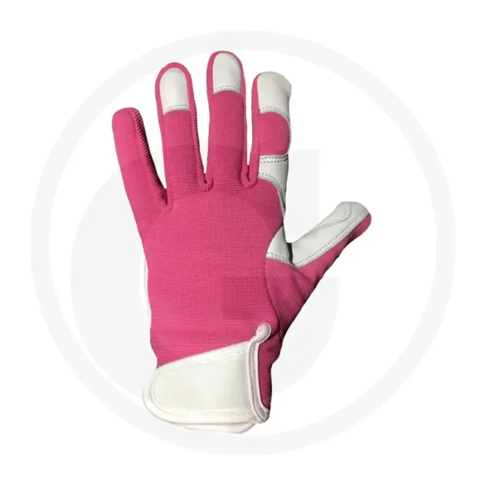 Tuinhandschoenen lady - geitenleer, maat 6, wit/roze, xs Veilige Betaling