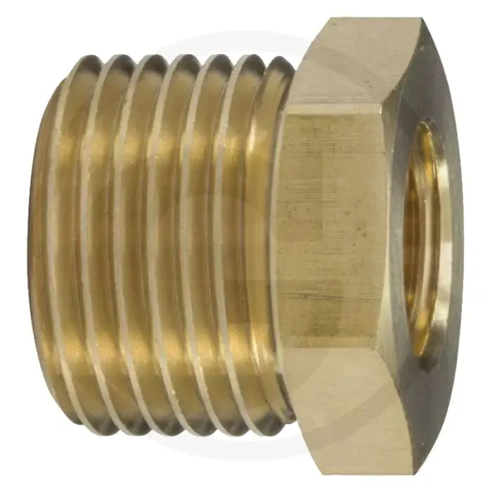 Betrouwbaar Verloopsokken Messing 1/2" buitendraad, 1/4" binnendraad.