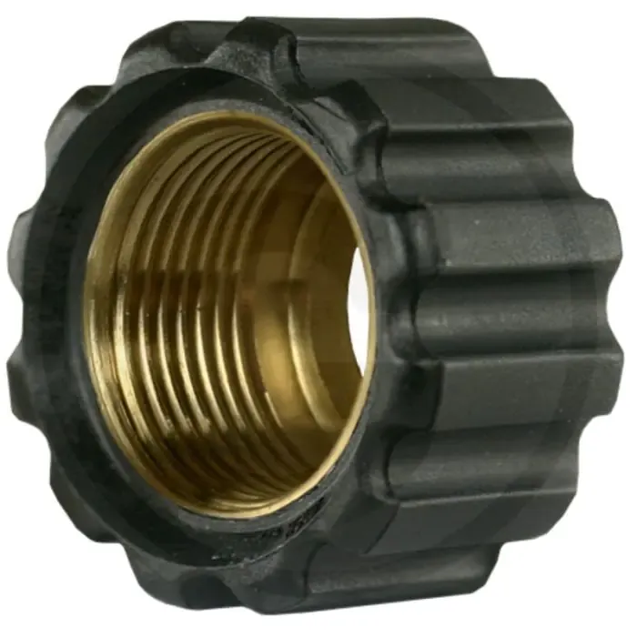 Wartelmoer M22x1,5 16,4 mm zwart Messing. Tijdelijk Beschikbaar