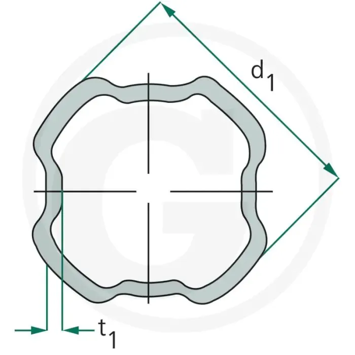 BONDIOLI & PAVESI 1m profielbuis buiten S2 Ø45,6 mm Koop Vandaag