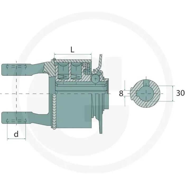 Must-Have Walterscheid Sterslipkoppeling K32B | 40 Nm | 30H8 | L 55 mm | M10