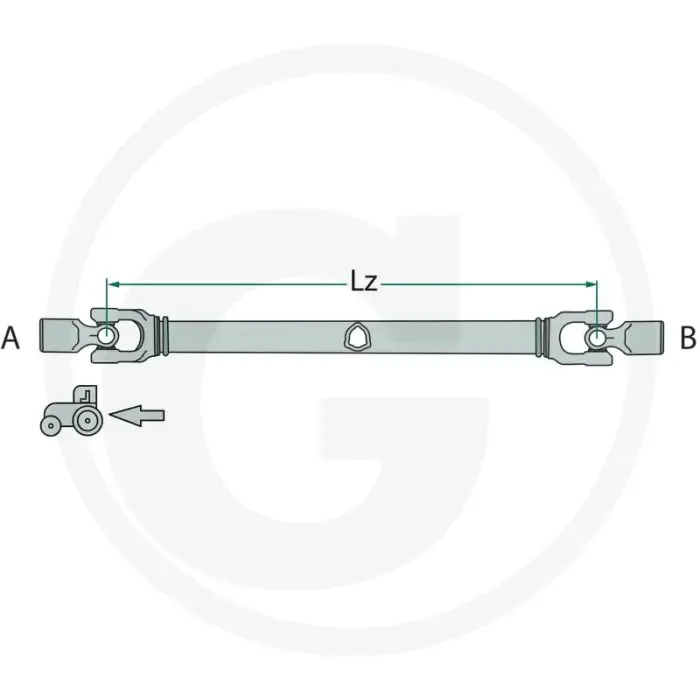 Voordeelprijs Weasler Aftakas AB6 1 3/8" 6 splines Treksluiting 1460mm