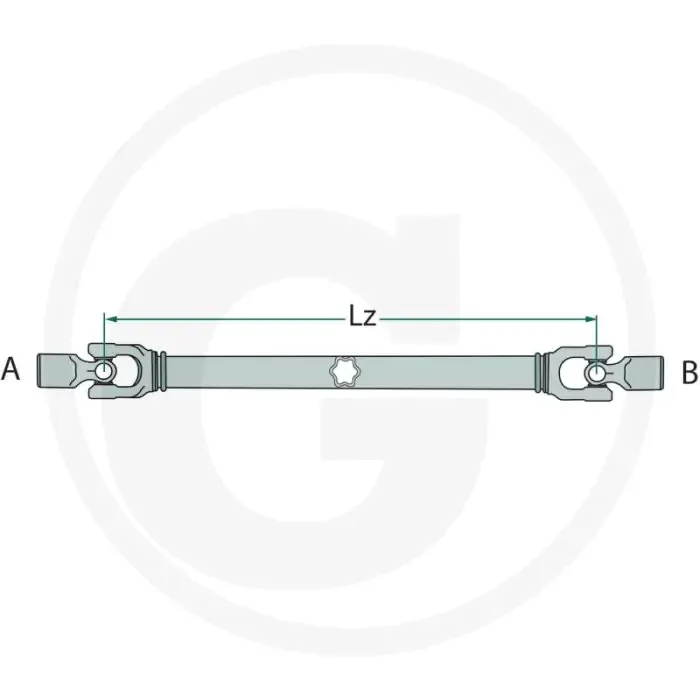 Weasler Aftakas AW36 1 3/8" 6 splines sterprofiel 710mm treksluiting Gratis Retour
