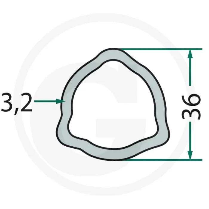 Beperkt Aanbod Weasler Profielbuis 1 m – Uitvoering P4, Grootte B2/B3/AB2/AB3