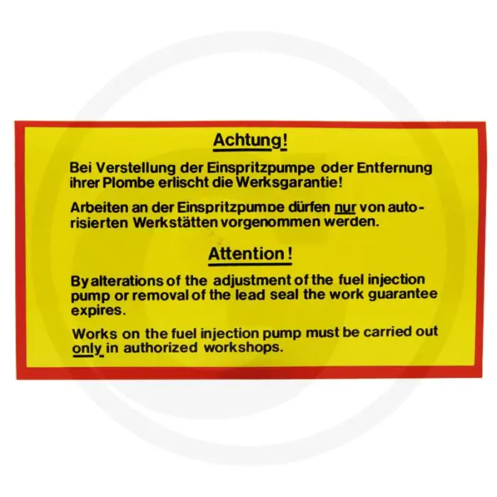 Sticker (Motorblok) Gecertificeerd