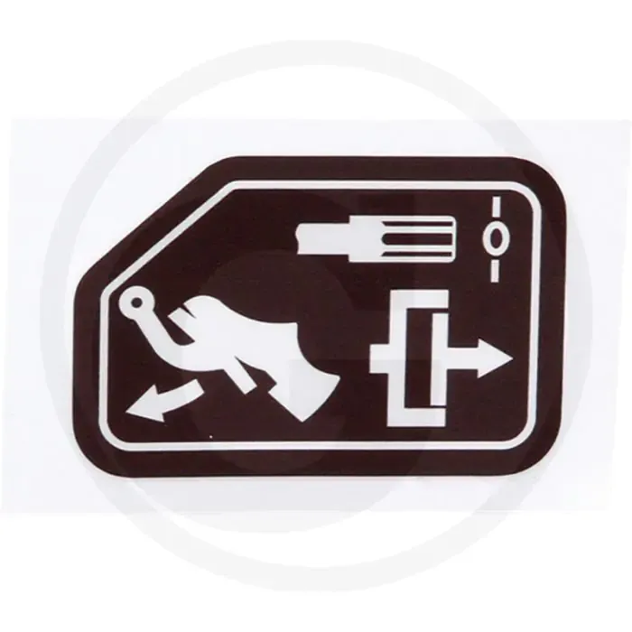 Sticker (startblokkering, bruin) Nieuw