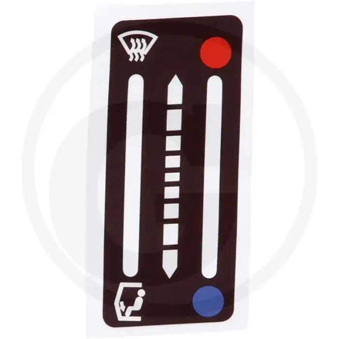 Sticker (verwarmingregelaar, bruin) Gratis Retour