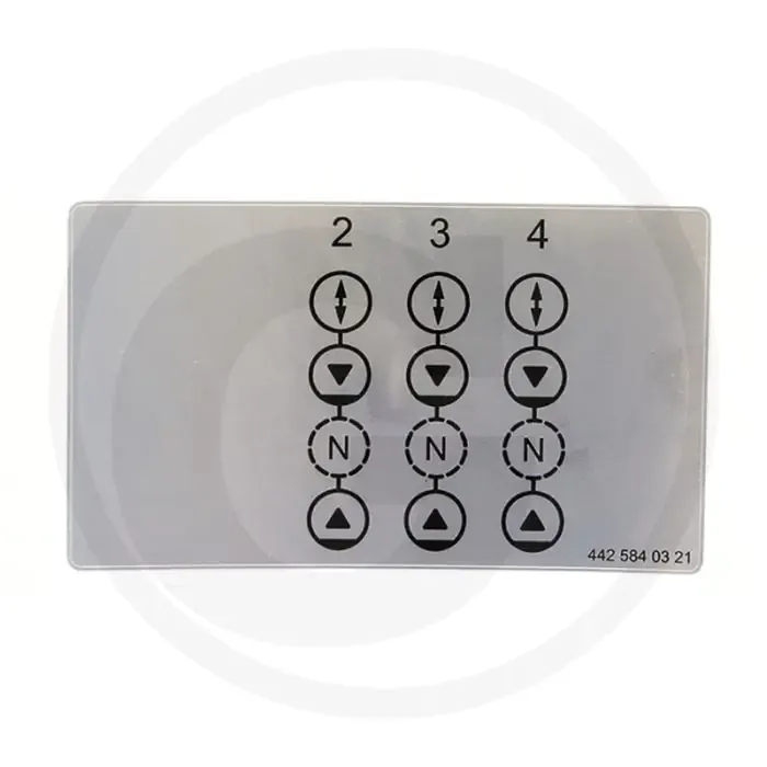 Gecertificeerd Sticker - Bediening hydraulische ventielen, oude uitvoering