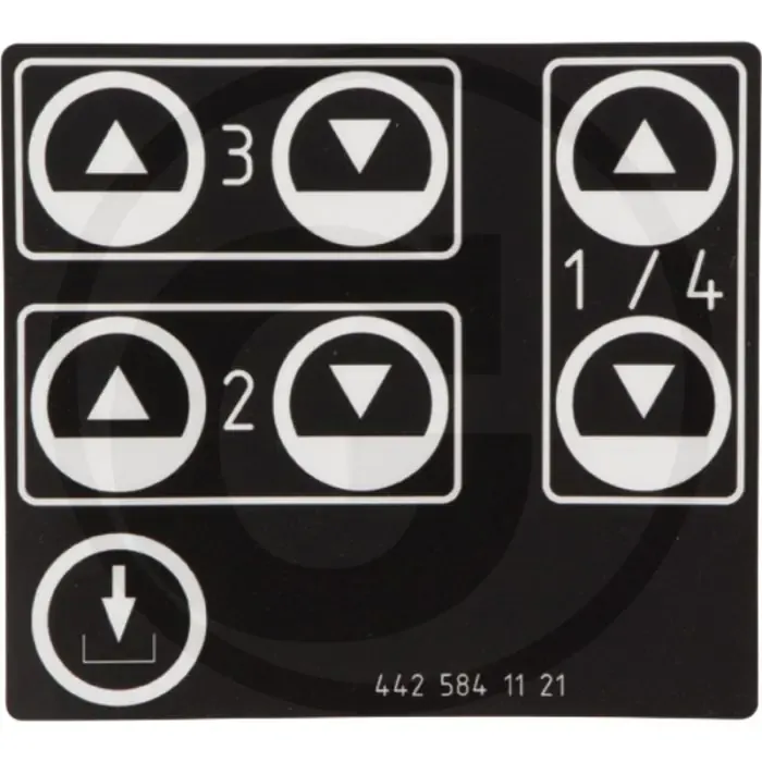 Tijdelijk Beschikbaar Sticker - Hydrauliekaansluitingen voor Trac 1100, 1300, 1500