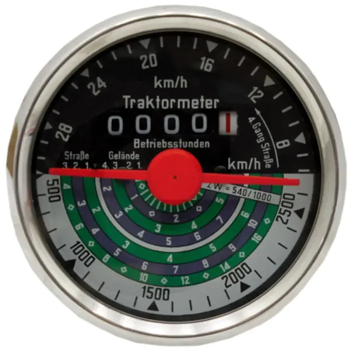 Finale Uitverkoop Tractormeter (Draairichting links 28 km/u Inbouwmaat Ø: 80 mm)