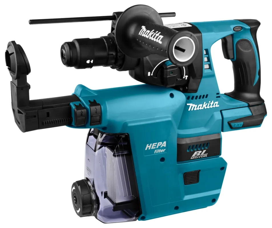 Makita DHR243ZJW Combihamer 18 Volt Body + DX ingebouwde afzuiging Direct Beschikbaar