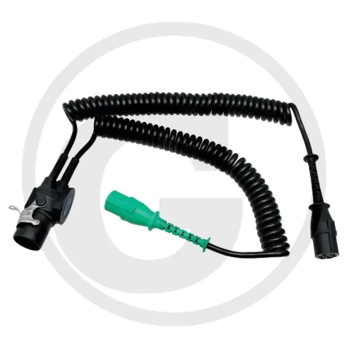 Weekendaanbieding M&K Spiraalkabel 15-polig naar 2x7-polig, werklengte 3,5m, ISO 7638