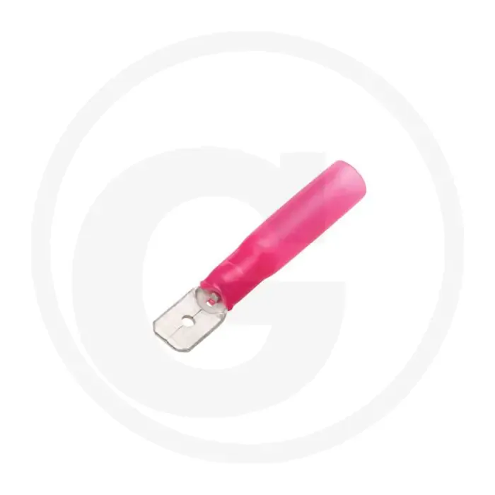 Direct Beschikbaar Vlakstekker 6,3mm rood 0,5-1,5mm² gedeeltelijk geïsoleerd