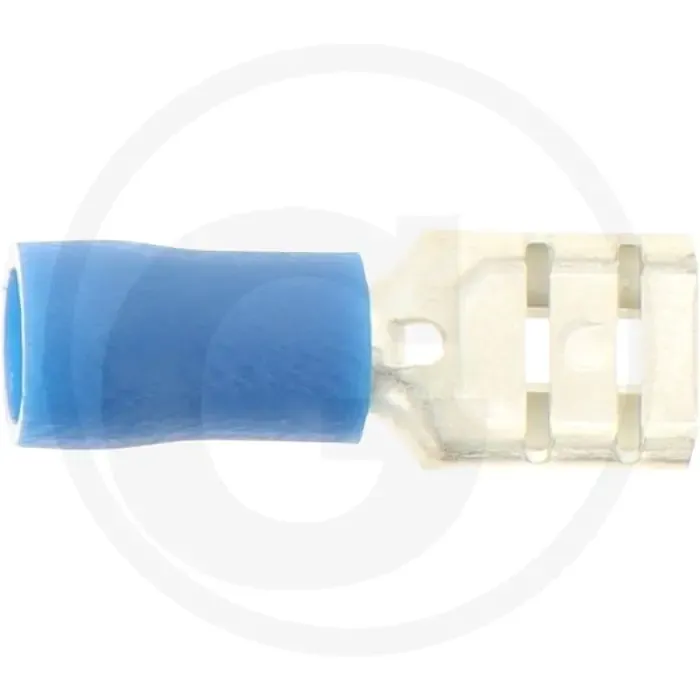 Betrouwbaar Vlakstekkerhulzen 6,3x0,8 mm blauw voor kabels 1,5-2,5 mm² gedeeltelijk geïsoleerd