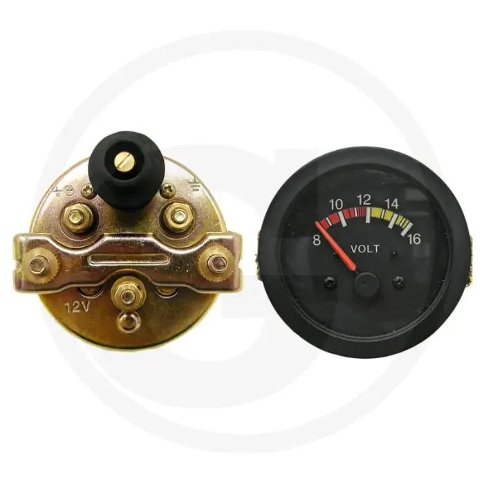 Finale Uitverkoop Voltmeter 8-16V Zwarte ring