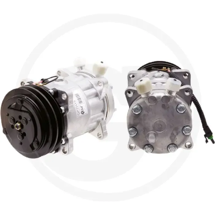 Aircocompressor 12V R134a PAG46 Ø132mm 2-groeven Voordeelprijs
