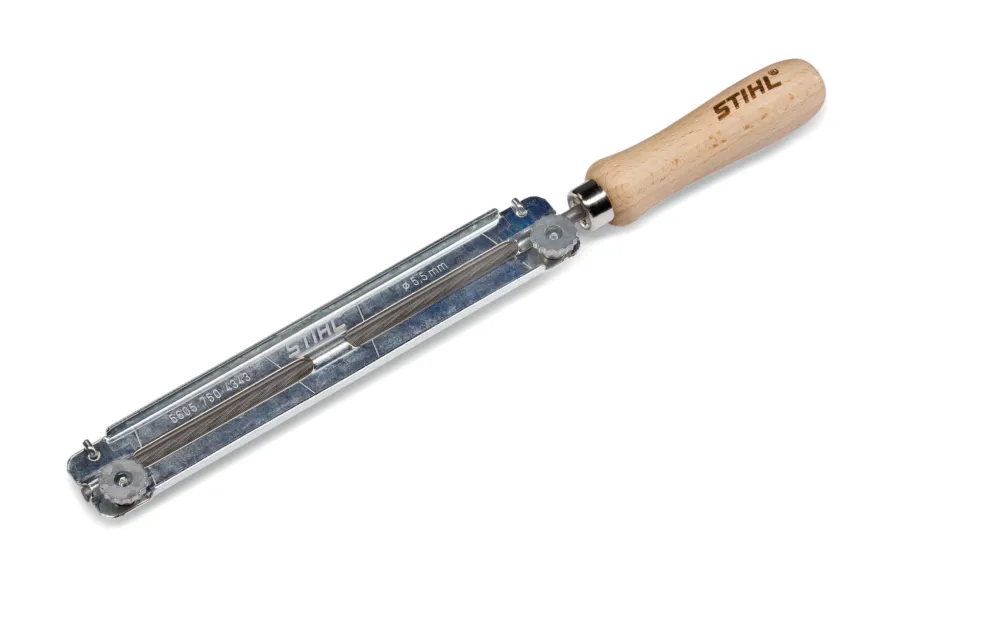 Speciale Aanbieding Vijlhouder, met ronde vijl, voor cirkelzaagbladen