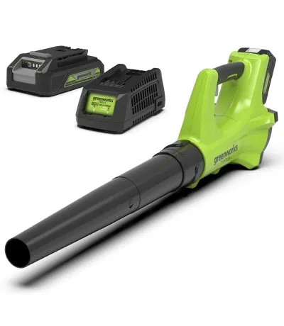 Laatste Versie Greenworks 24 Volt Accu Bladblazer met 2.0 Ah accu en lader