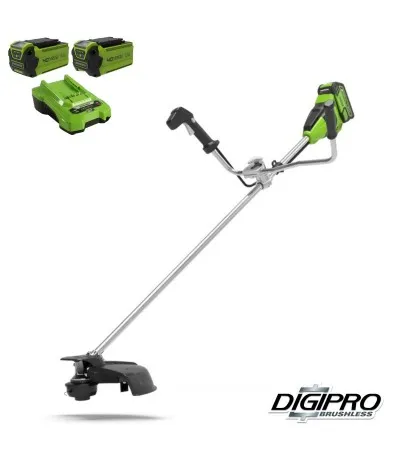 Koop Online Greenworks 40 Volt Accu Trimmer en Bosmaaier met 2x2.0Ah accuen lader