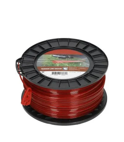 Veilige Betaling Maaidraad vierkant Ø2.4 mm 207 meter rood