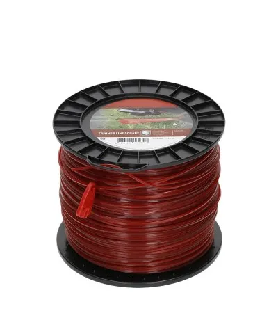 Maaidraad vierkant Ø2.4 mm 343 meter rood Koopje