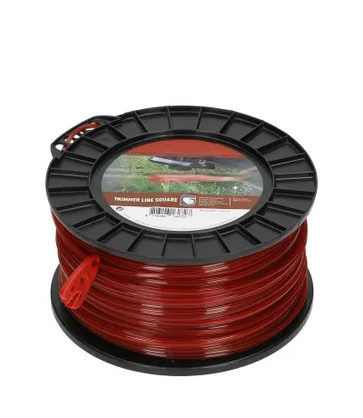 Beperkt Aanbod Maaidraad vierkant Ø3 mm 132 meter rood