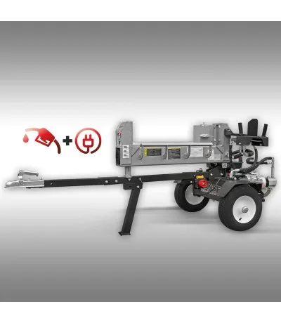 Jansen Houtklover HS-20DS63K benzine+elektro, 20 t, 60 cm, dubbelwerkende kloofmachine Lage Kosten