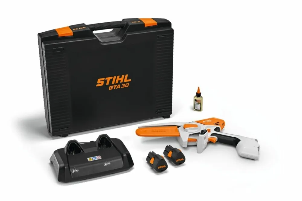 Stihl GTA 30 snoeizaag, met 2X AS 2 accu en AL 5-2 lader Direct Beschikbaar